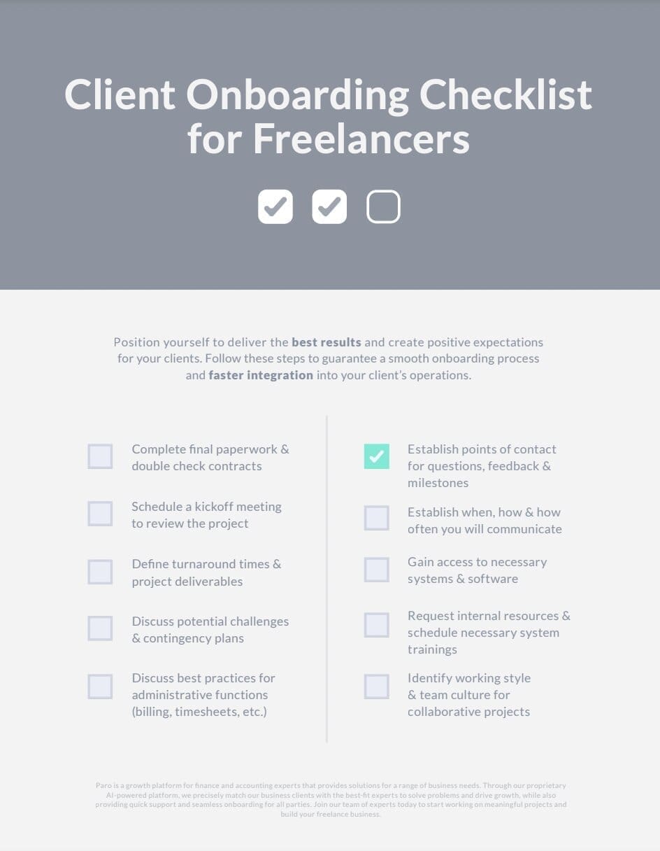 A Freelancer’s Client Onboarding Checklist for a Seamless Project Kickoff 1 Client Onboarding Checklist