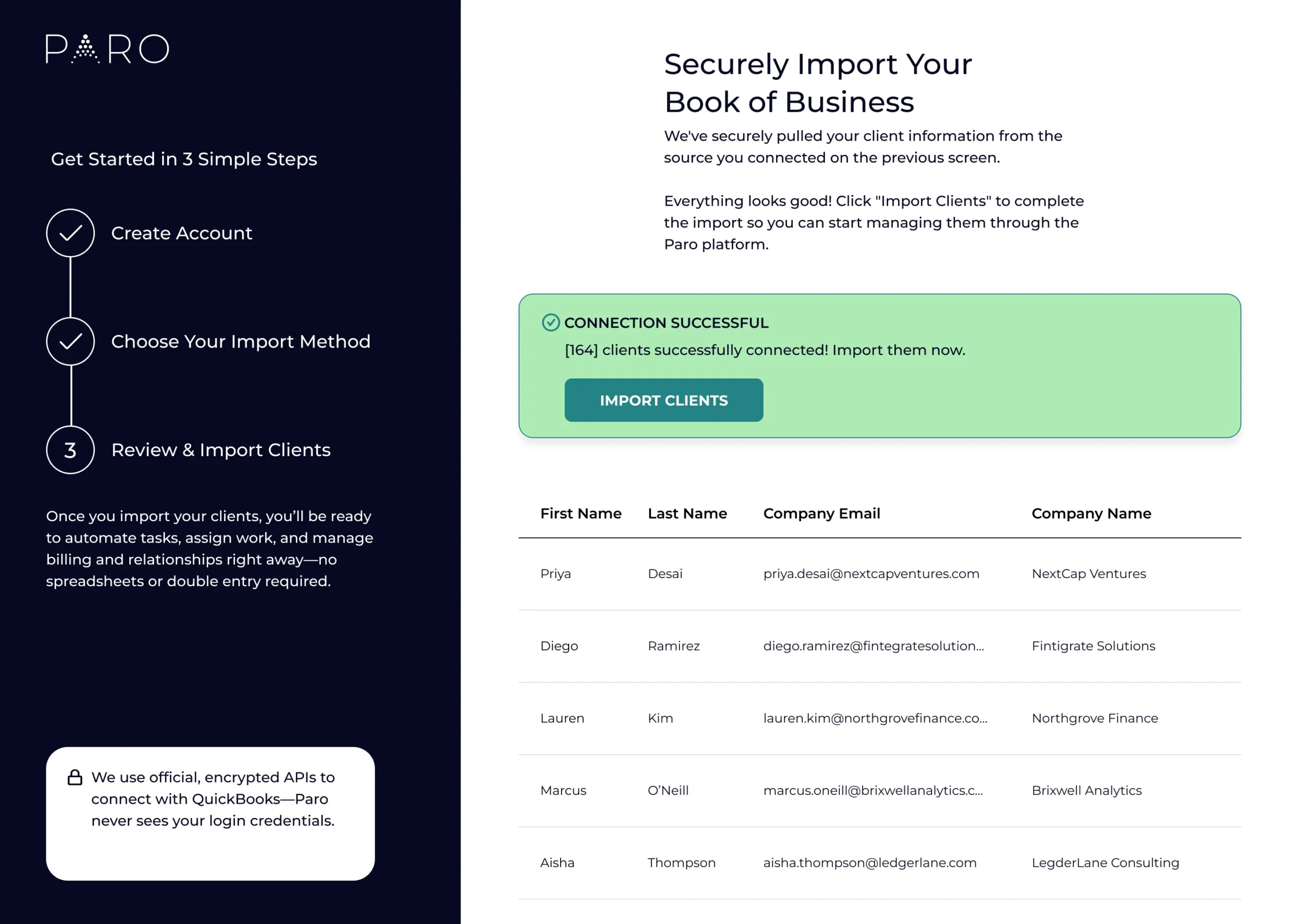 Import your book of business
